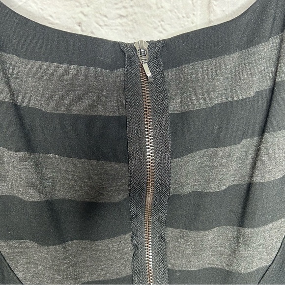 Anthropologie Black and Gray Striped Mini Dress - Picture 9 of 15